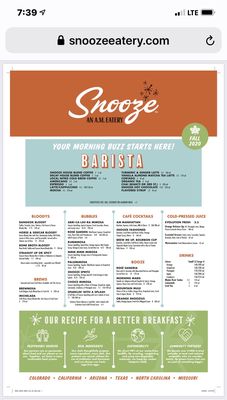 Menu photo 8 Snooze, an A.M. Eatery Scottsdale, AZ