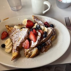 Suegra’s Airport Diner - Challah French toast with fresh fruit!