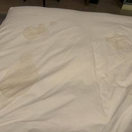Stains from room service tray Stains from room service tray