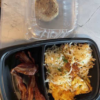Batter & Berries - Biscuit scrambled with Gouda bacon hash browns - Waffles Near Me - Olympia Fields, Illinois Batter & Berries - Biscuit scrambled with Gouda bacon hash browns - Waffles Near Me - Olympia Fields, Illinois