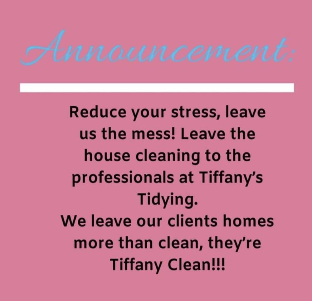 TIFFANY’S TIDYING Updated June 2024 Lansing, Michigan Home