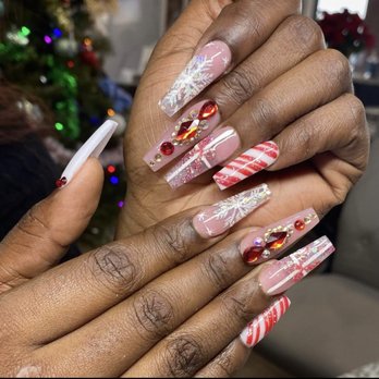 Shadow Creek Spa & Nails - Christmas nail art done by us! - Nail Salons Near Me - Pearland, Texas Shadow Creek Spa & Nails - Christmas nail art done by us! - Nail Salons Near Me - Pearland, Texas