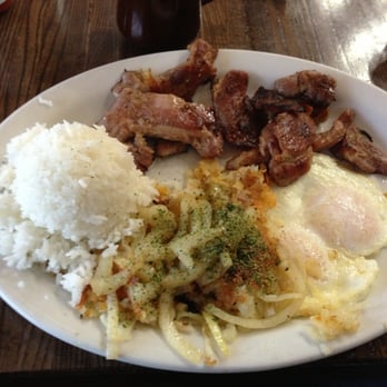 The Pantry - Tocino and Eggs, with half/half rice and hash browns - Breakfast & Brunch Near Me - San Mateo, California