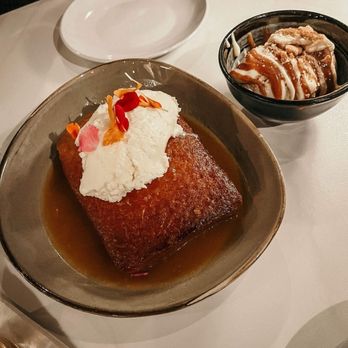 Roots Southern Table - Orange cake and banana pudding gelato - Southern Near Me - Farmers Branch, Texas