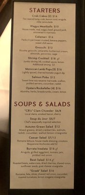 Menu photo 5 CR's The Restaurant Hampton, NH