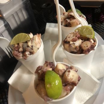 El Rey de Los Monchis - Pulpo cup/ octopus salad cup - Seafood Near Me - Boqueron, Puerto Rico