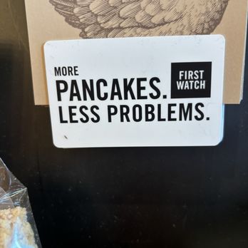 First Watch - Their very inspirational gift card design :) love it!! - Breakfast & Brunch Near Me - Springfield, Pennsylvania