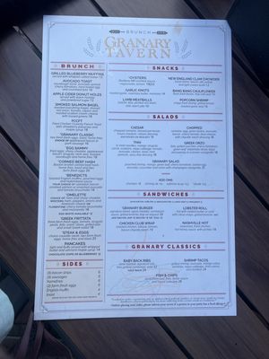 Menu photo 4 Granary Tavern Boston, MA Menu photo 4 Granary Tavern Boston, MA