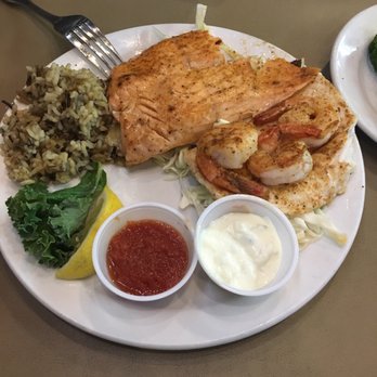 Tin Fish - salmon & Shrimp Platter - Seafood Near Me - Okeechobee, Florida Tin Fish - salmon & Shrimp Platter - Seafood Near Me - Okeechobee, Florida