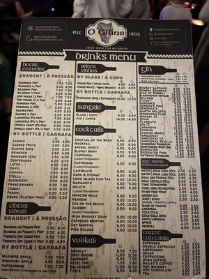 Menu photo 4 O'Gilins IrishPub Lisbon, 11