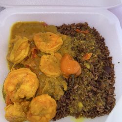 FAT CHEF AUTHENTIC JAMAICAN CUISINE - This is the curry shrimp plate