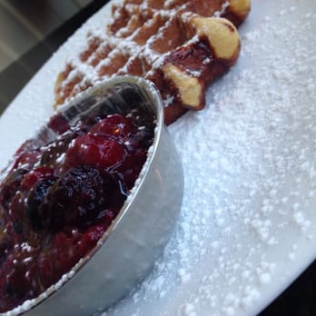 Wannawafel - Liege waffle with berry composed on the side - Desserts Near Me - Victoria, British Columbia Wannawafel - Liege waffle with berry composed on the side - Desserts Near Me - Victoria, British Columbia