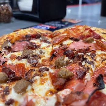 Route 66 Pizza - Meat lovers pizza - Pizza Near Me - Needles, California Route 66 Pizza - Meat lovers pizza - Pizza Near Me - Needles, California