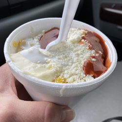 Supermercados Morelos - Small street corn with everything
