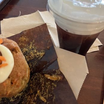 This Guy's Coffee - Carrot cake muffin and cold foam cold brew - Coffee & Tea Near Me - Springboro, Ohio