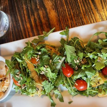 Blind Tiger Pub - Avocado toast with shrimp - American Near Me - Charleston, South Carolina