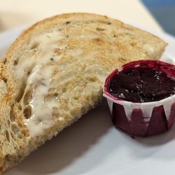 Esau's Cafe - Rye toast with butter and jam