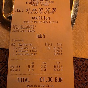 Le Chalet Saint-Michel - Check - French Near Me - Paris, 75 Le Chalet Saint-Michel - Check - French Near Me - Paris, 75