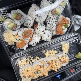 Same with spicy tuna and tempura flakes Same with spicy tuna and tempura flakes