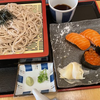 I-NABA - Zaru soba with side order of salmon and ikura - Japanese Near Me - Honolulu, Hawaii I-NABA - Zaru soba with side order of salmon and ikura - Japanese Near Me - Honolulu, Hawaii
