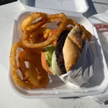 Super Grill & Breakfast - That's what 12 bucks buys... a large onion rings and burger... but disappointed - Burgers Near Me - Pleasanton, California Super Grill & Breakfast - That's what 12 bucks buys... a large onion rings and burger... but disappointed - Burgers Near Me - Pleasanton, California