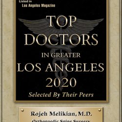 Rojeh Melikian, MD - Spine Surgeon - Dr. Melikian has been selected as a Top Doctor for Orthopaedic Spine Surgery by Los Angeles Magazine.