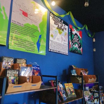 Birdcage Comics Cafe - Inside, Comics Wall - Cafes Near Me - San Bernardino, California Birdcage Comics Cafe - Inside, Comics Wall - Cafes Near Me - San Bernardino, California