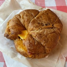 Bacon egg and cheese croissant Bacon egg and cheese croissant