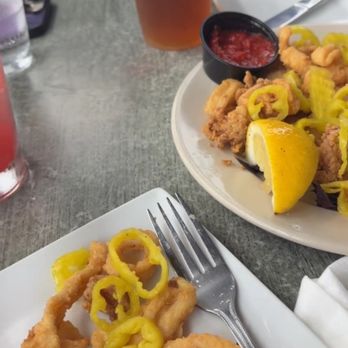 The Lobster Bar - Calamari with marinara - Seafood Near Me - Newport, Rhode Island The Lobster Bar - Calamari with marinara - Seafood Near Me - Newport, Rhode Island