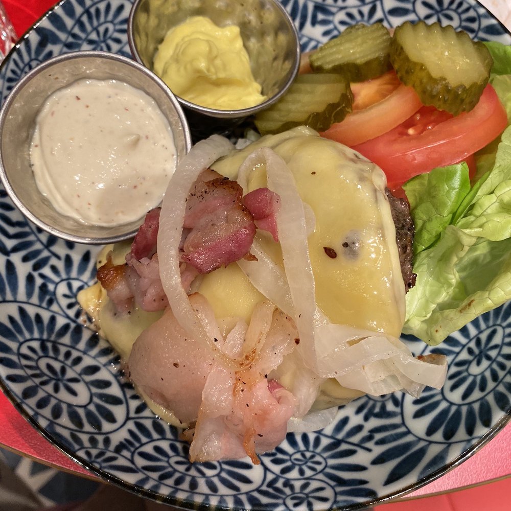 Keto Burger with truffle mayo! Sadly it was way overcooked. Keto Burger with truffle mayo! Sadly it was way overcooked.