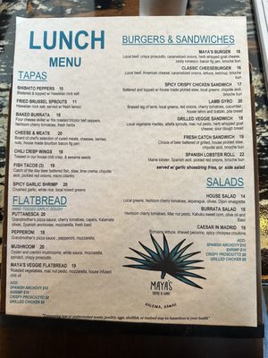 Menu photo 2 Maya's Tapas and Wines Haleiwa, HI Menu photo 2 Maya's Tapas and Wines Haleiwa, HI