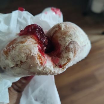 Holmesburg Bakery - An abundance of raspberry jelly oozing out. - Bakeries Near Me - Philadelphia, Pennsylvania Holmesburg Bakery - An abundance of raspberry jelly oozing out. - Bakeries Near Me - Philadelphia, Pennsylvania