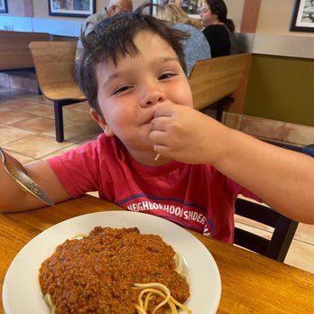Enzo's - Kids' portion of spaghetti with meat sauce ($7) and enough to feed 2 kids! - Italian Near Me - Sunrise, Florida Enzo's - Kids' portion of spaghetti with meat sauce ($7) and enough to feed 2 kids! - Italian Near Me - Sunrise, Florida