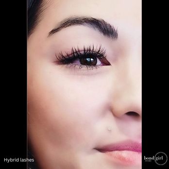 Bond Girl Studio - HYBRID lashes using single lashes and custom made fans. Hypoallergenic glue. Lengths 7-12mm. - Eyelash Service Near Me - Newport Beach, California Bond Girl Studio - HYBRID lashes using single lashes and custom made fans. Hypoallergenic glue. Lengths 7-12mm. - Eyelash Service Near Me - Newport Beach, California