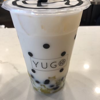 Yugo Ramen - Jasmine Green Milk Tea w/ Boba and Mango Stars - Ramen Near Me - Newark, California