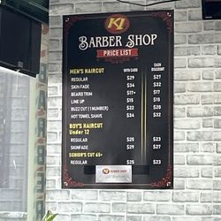 K1 barbershop - Price list