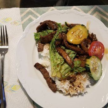 The Bangkok - The infamous rice & teriyaki plate after taking it out of the to-go box. - Bars Near Me - Fort Worth, Texas The Bangkok - The infamous rice & teriyaki plate after taking it out of the to-go box. - Bars Near Me - Fort Worth, Texas