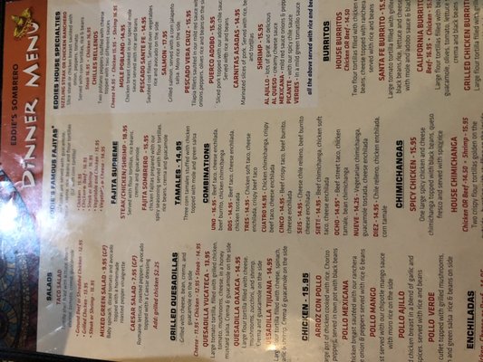 Menu photo 1 El Sombrero Southington, CT
