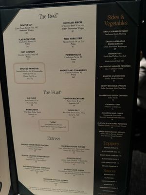 Menu photo 7 High Steaks Vegas Las Vegas, NV