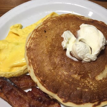 Denny's - Value meal at $4 to this delicious tasty filling dish. You got some succulent fluffy pancakes, scramble eggs and bacon. - American Near Me - Alhambra, California Denny's - Value meal at $4 to this delicious tasty filling dish. You got some succulent fluffy pancakes, scramble eggs and bacon. - American Near Me - Alhambra, California