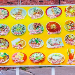 Taqueria Gallo De Jaliscos - Drive thru menu. They have 3 times more menu options INSIDE plus a separate hot and cold seafood menu!