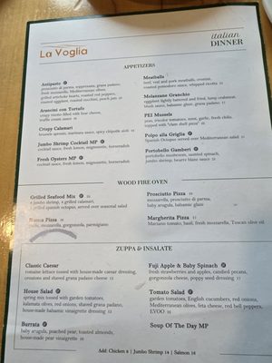 Menu photo 2 La Voglia Italian Restaurant Warminster, PA Menu photo 2 La Voglia Italian Restaurant Warminster, PA