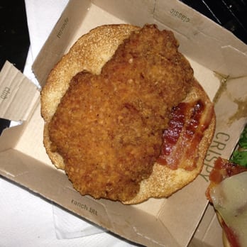 McDonald's - Chicken sandwich bun is bigger than the piece of chicken. Rip off. - Fast Food Near Me - Burbank, California McDonald's - Chicken sandwich bun is bigger than the piece of chicken. Rip off. - Fast Food Near Me - Burbank, California
