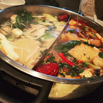 Hot Spot - Shabu on the left.. Hot spicy on the right.. It makes you all warm and fuzzy... Then super full... - Asian Fusion Near Me - Fairfax, Virginia Hot Spot - Shabu on the left.. Hot spicy on the right.. It makes you all warm and fuzzy... Then super full... - Asian Fusion Near Me - Fairfax, Virginia