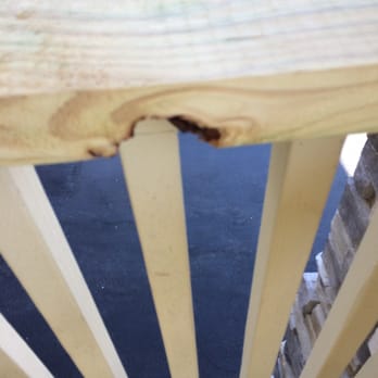 Handyman Solutions - Used a substandard piece of wood on railing - Handyman Near Me Handyman Solutions - Used a substandard piece of wood on railing - Handyman Near Me