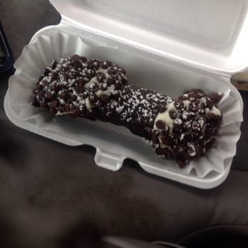 Angela's Pizza Kitchen - Chocolate dipped chocolate chip cannoli - full sized - Pizza Near Me - Boca Raton, Florida Angela's Pizza Kitchen - Chocolate dipped chocolate chip cannoli - full sized - Pizza Near Me - Boca Raton, Florida