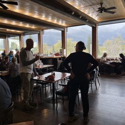Dornan's Pizza & Pasta Company - Great outdoor view from inside dining area.