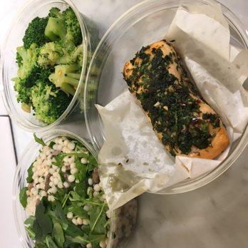 Michou - Arugula couscous, salmon, broccoli - Delis Near Me - Seattle, Washington Michou - Arugula couscous, salmon, broccoli - Delis Near Me - Seattle, Washington