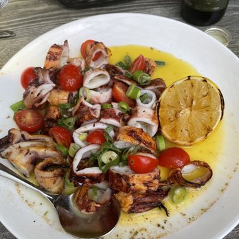 Plateia Mediterranean Kitchen Bar - Grilled calamari, best grilled calamari I've ever had. - Bars Near Me - Glenview, Illinois Plateia Mediterranean Kitchen Bar - Grilled calamari, best grilled calamari I've ever had. - Bars Near Me - Glenview, Illinois