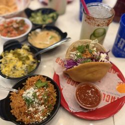Taco Co - Shrimp Taco, Beans and Rice, Cucumber Jalapeño Margarita